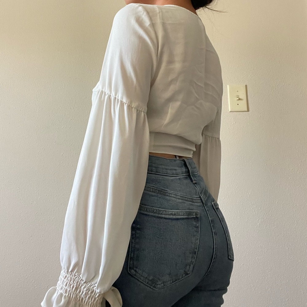 White Lace Crop Top